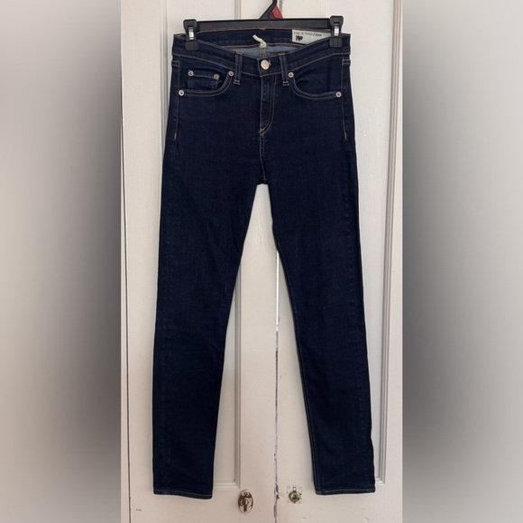 Rag & Bone High Rise Skinny Jeans in Heritage - Picture 5 of 9